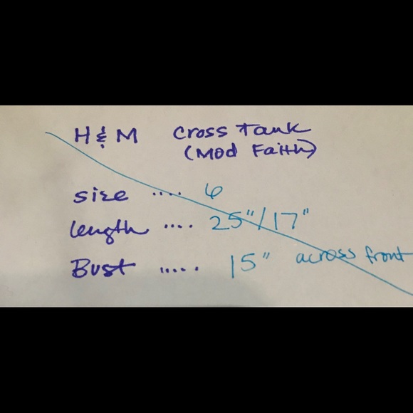 SALE! 2 FOR $10! •H&M • B/W Cross Sheer Tank / (6) - Picture 6 of 6